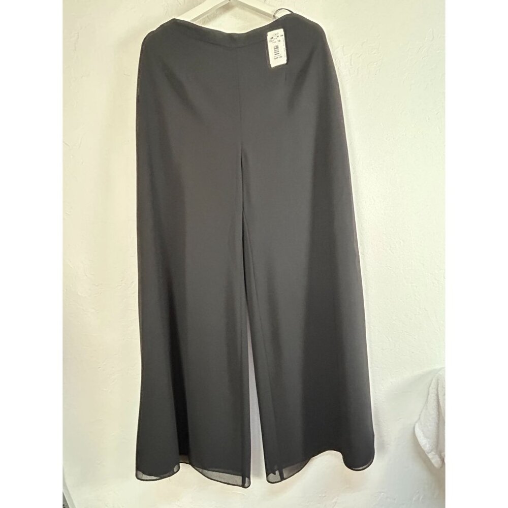 Drapers & Damons Womens Black Wide Leg Dress Pants Size 10 High Rise New $89